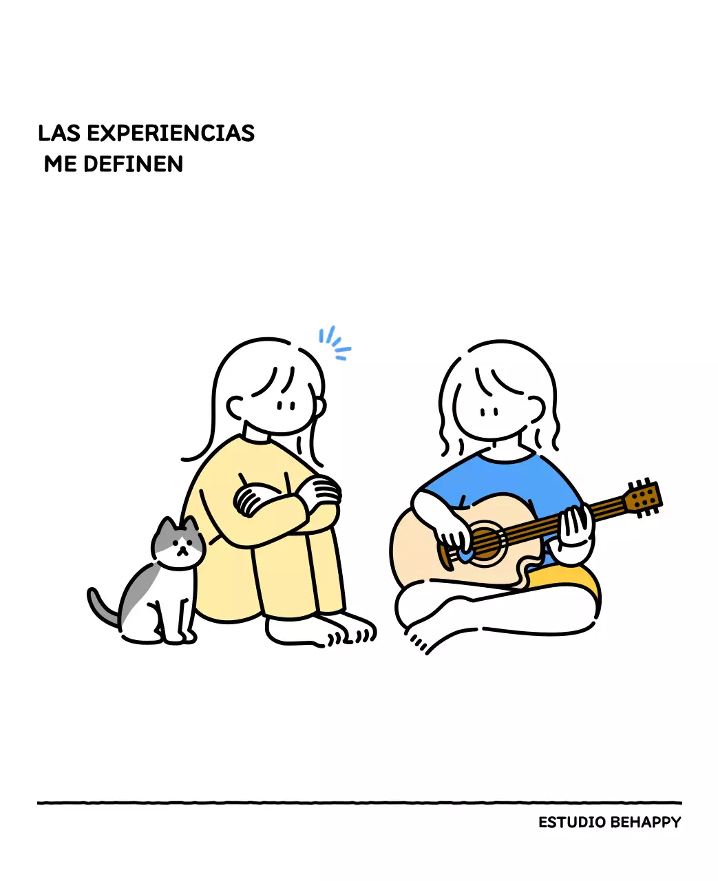 Calendario ilustrado con un bonito estilo de líneas