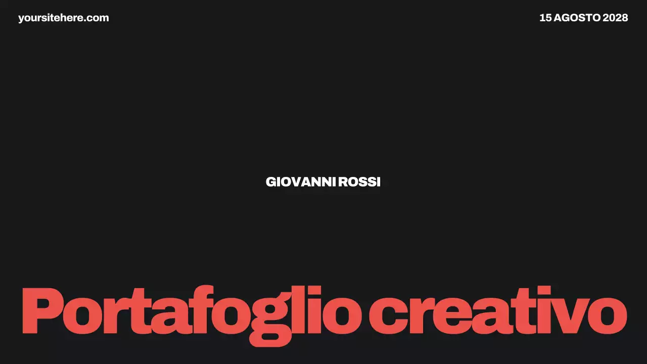 curriculum portfolio moderno nero