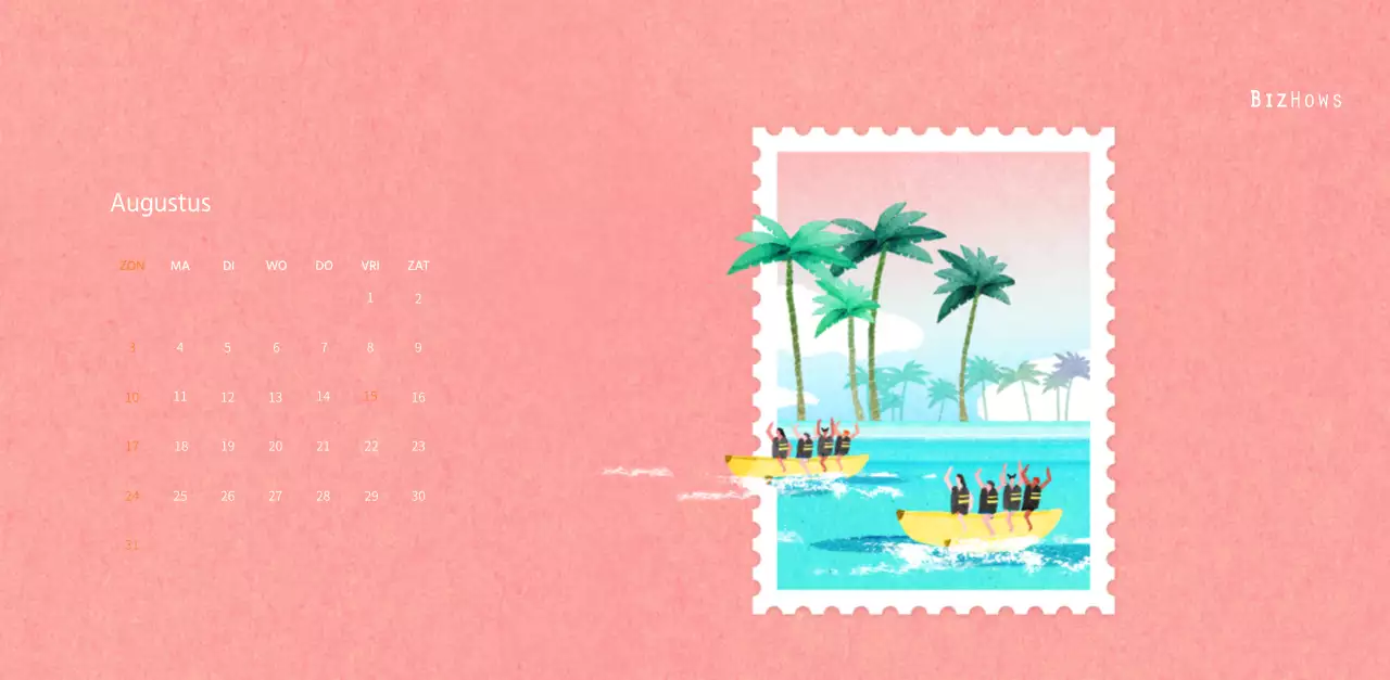 Stempelillustraties met een warm concept