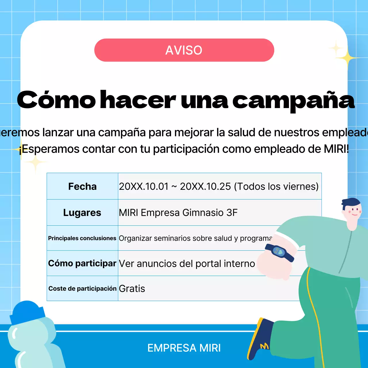 Campaña de salud Blue Simple