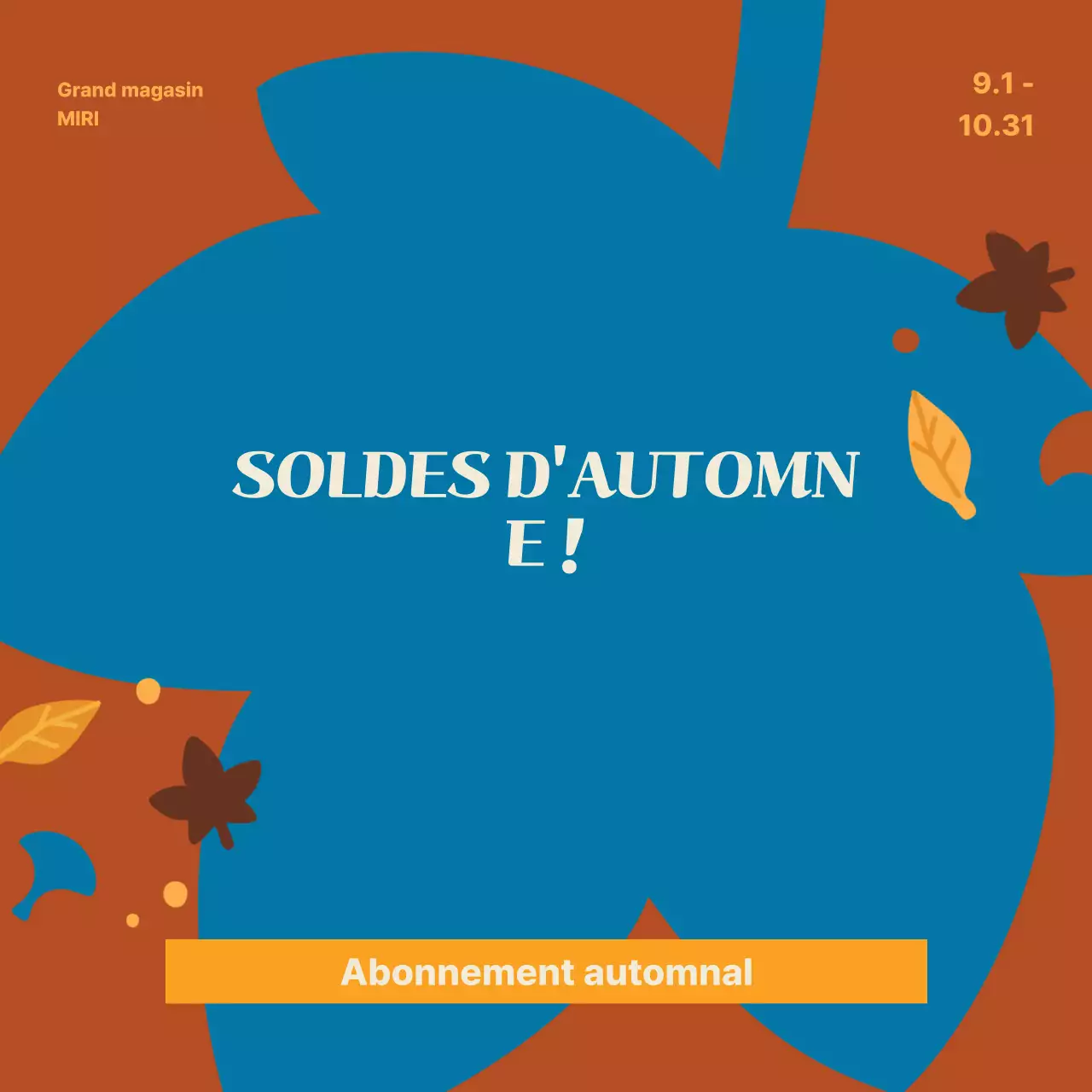 Promouvoir une vente de produits bruns