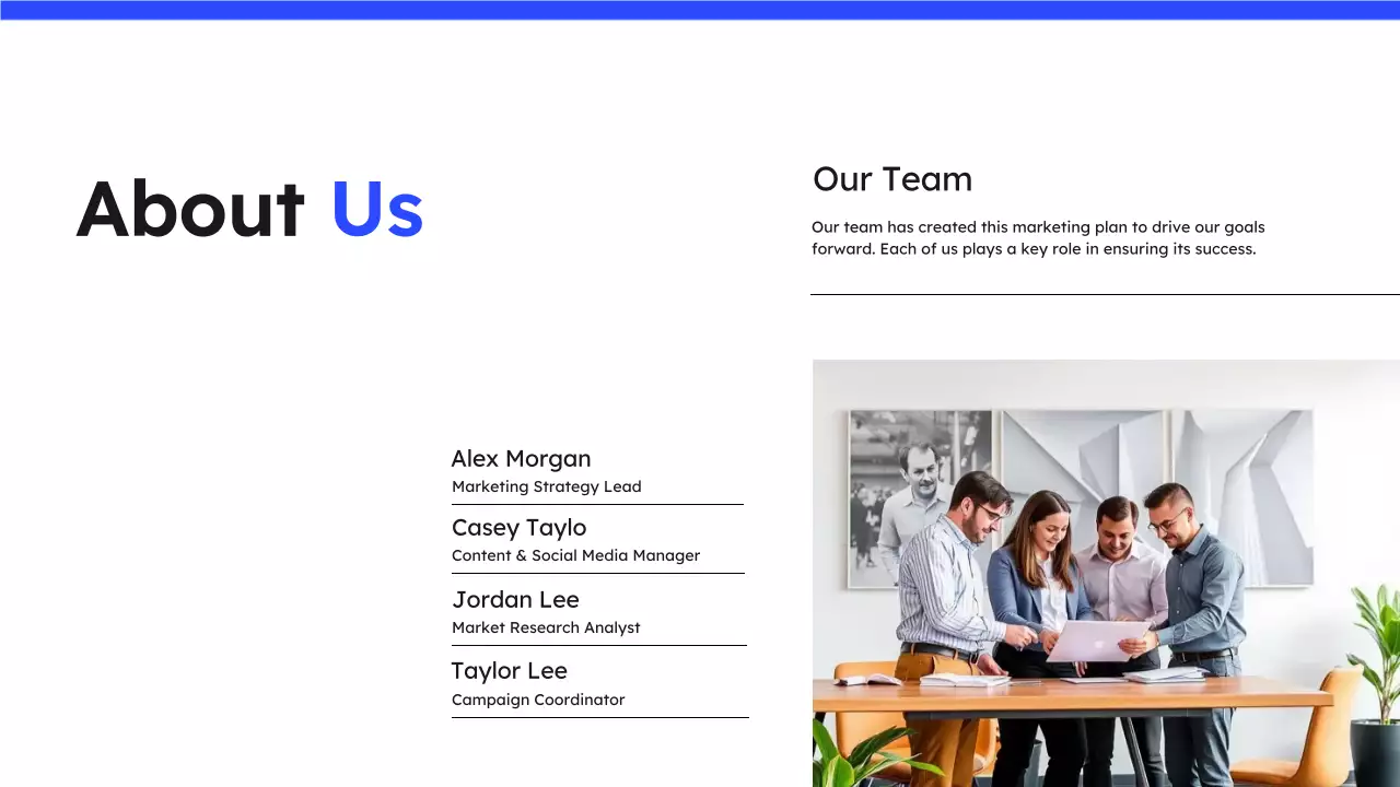 Blue Modern Marketing Plan Document Presentation