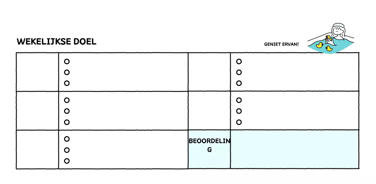 Geïllustreerde kalender met een mooie lijnstijl