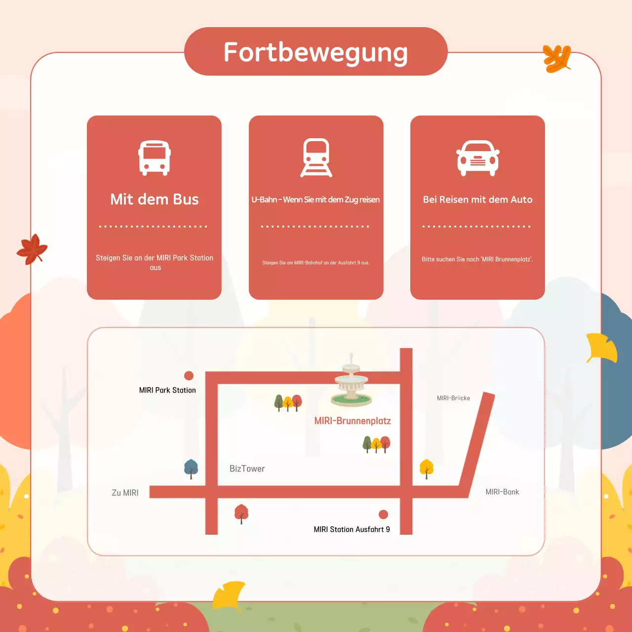 Förderung der rosa und orangefarbenen Festlichkeiten