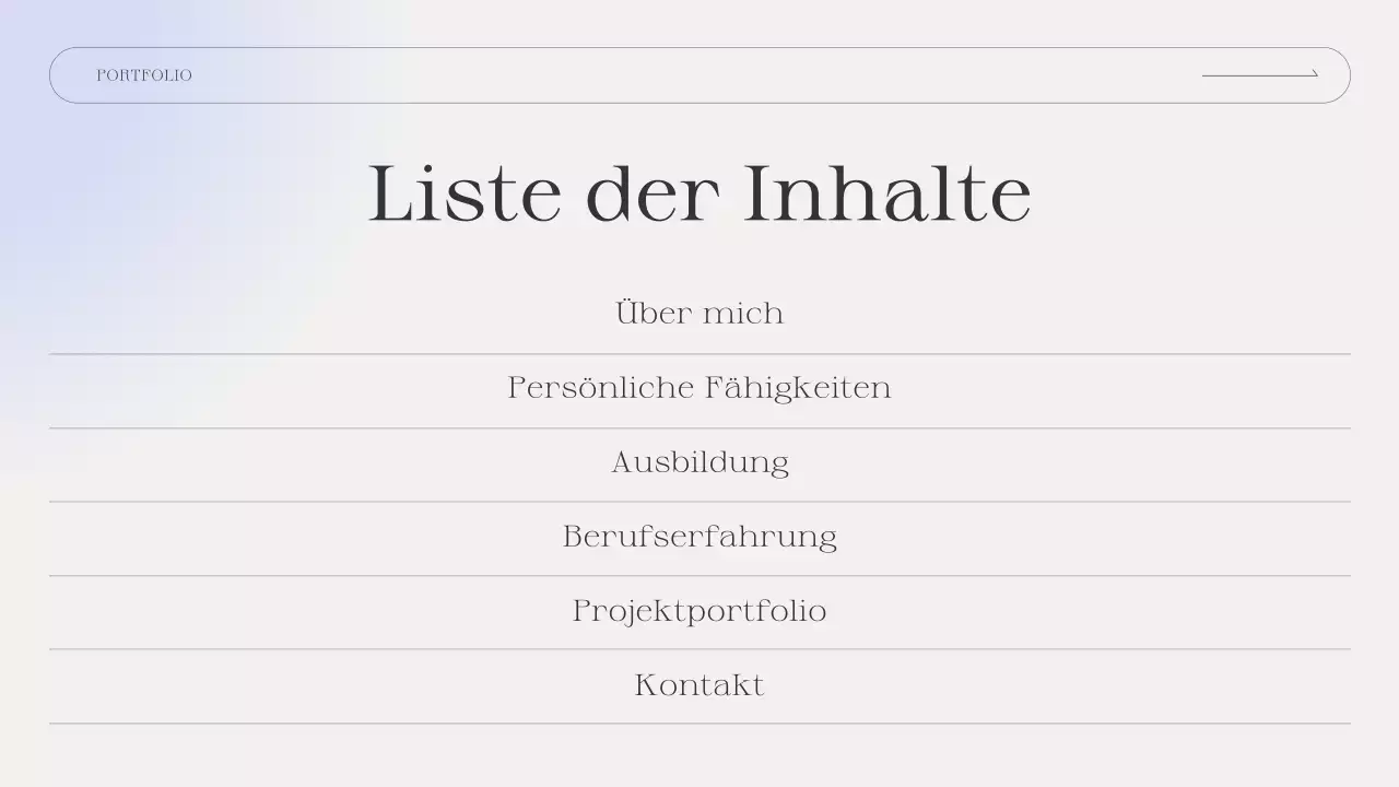 blau elegant Portfolio Lebenslauf