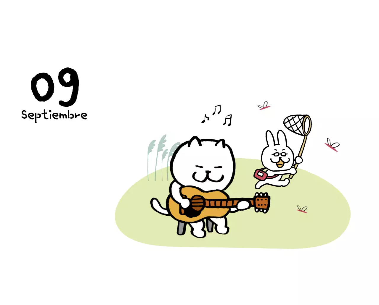 Calendario diario en marfil