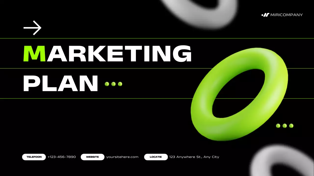 groen gedurfd marketingplan