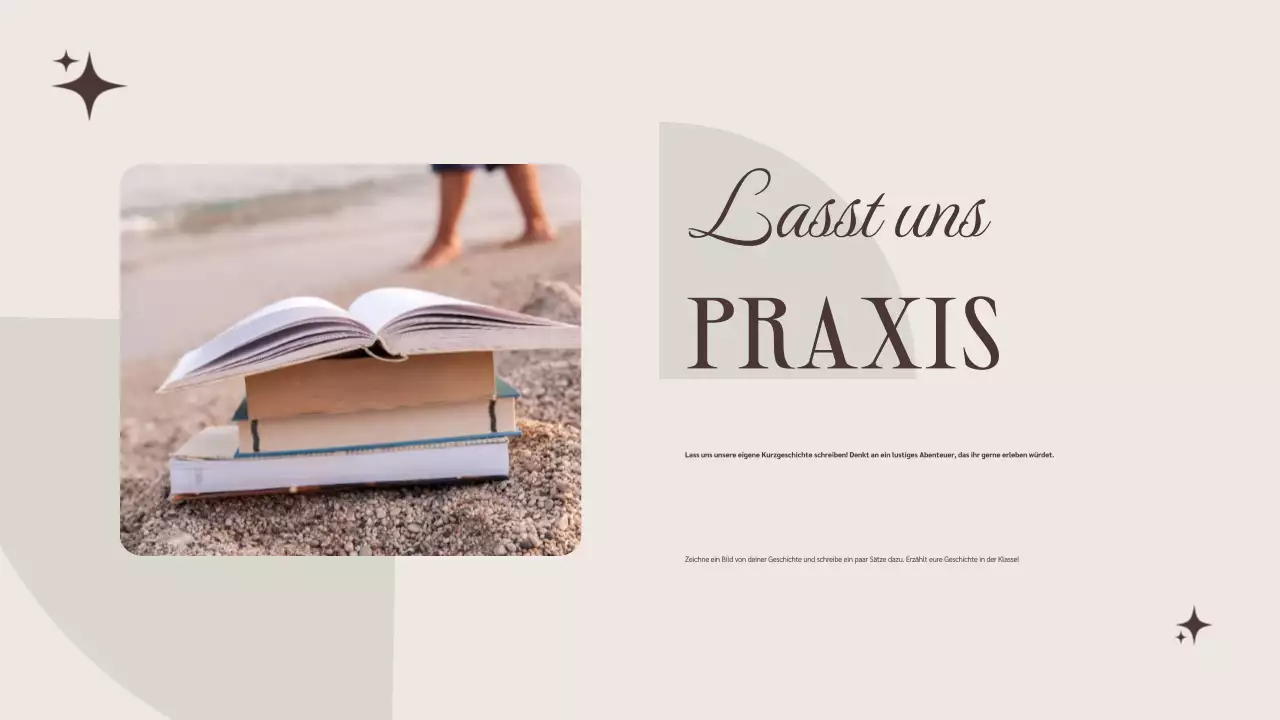 Beige Braun Minimalistische Literatur Kurs Präsentation