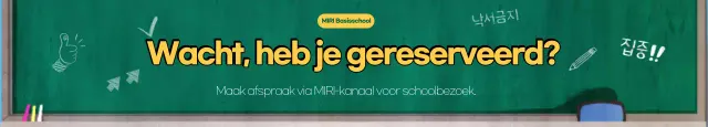 Nette groene aankondigingen voor schoolbezoekafspraken