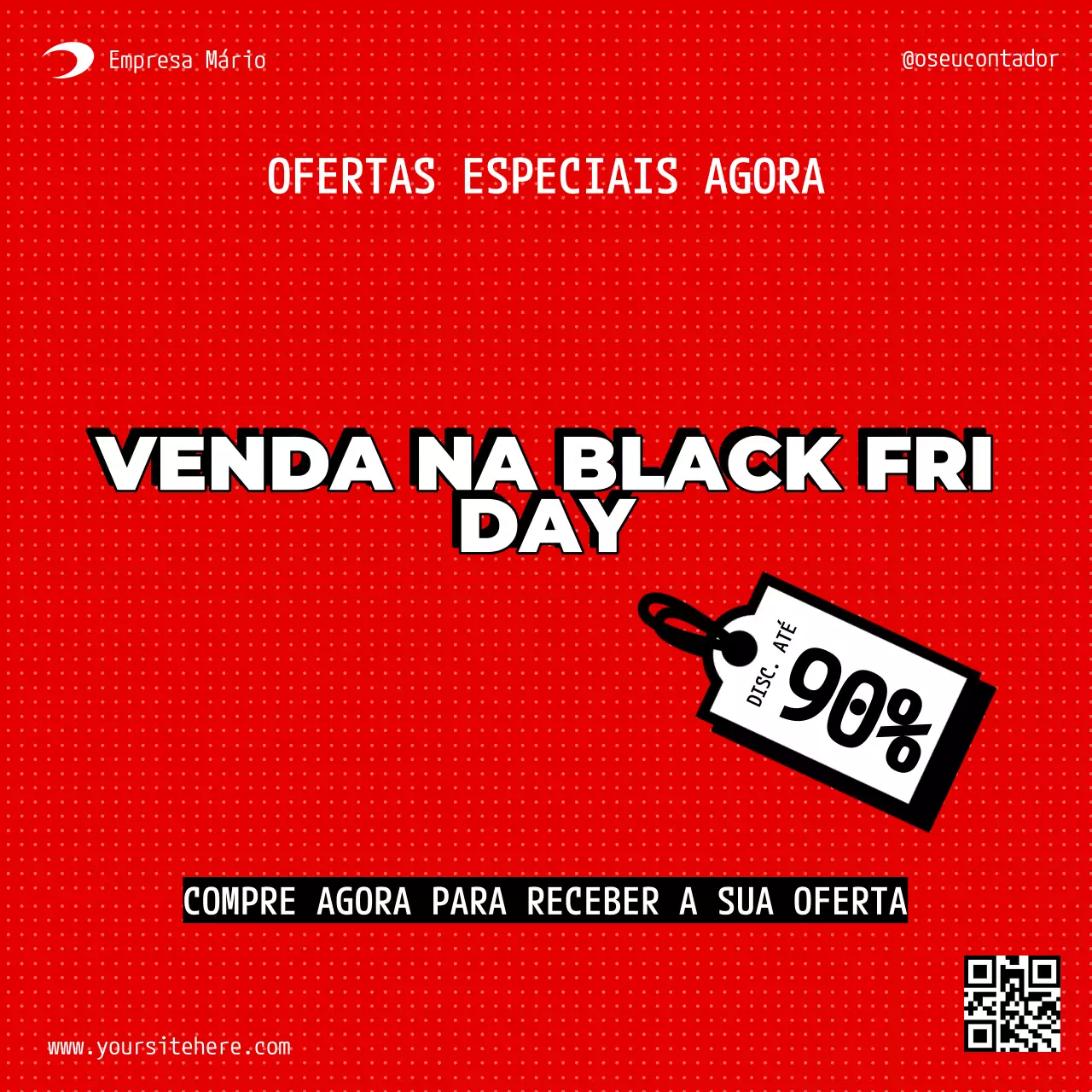 promoção de desconto Black Friday da red bold