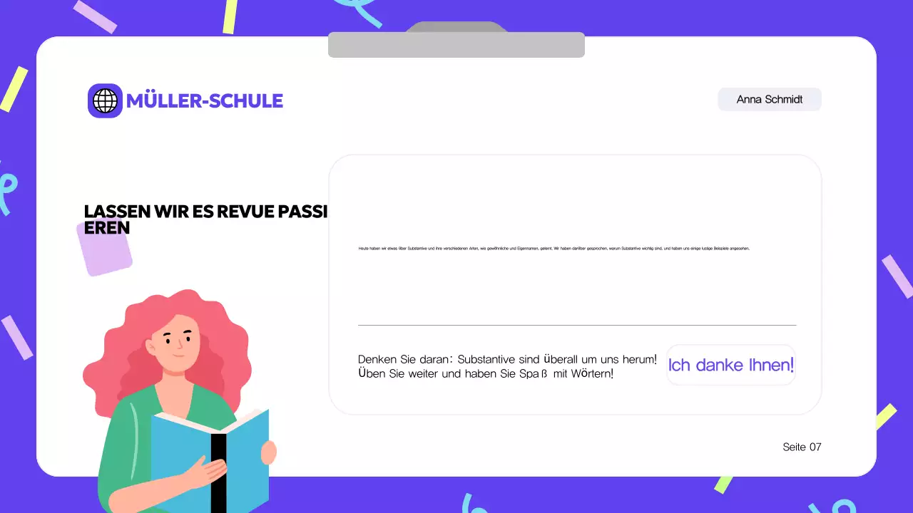 Blaue Moderne Grammatik Unterrichtsmaterial