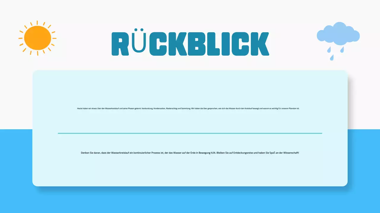 Blaue minimale illustrative Wissenschaftsvorlesung