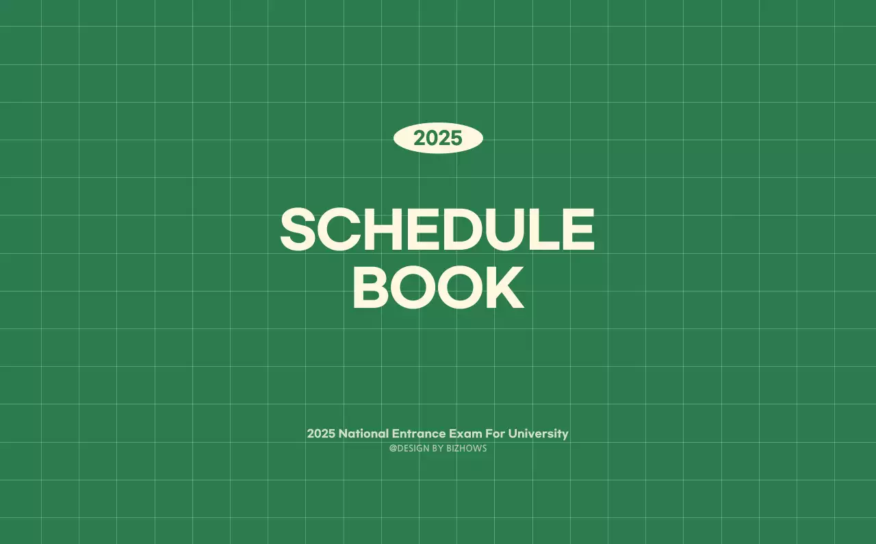 SAT D-Day Notepad Concept Wall Calendar in Green and Light Yellow