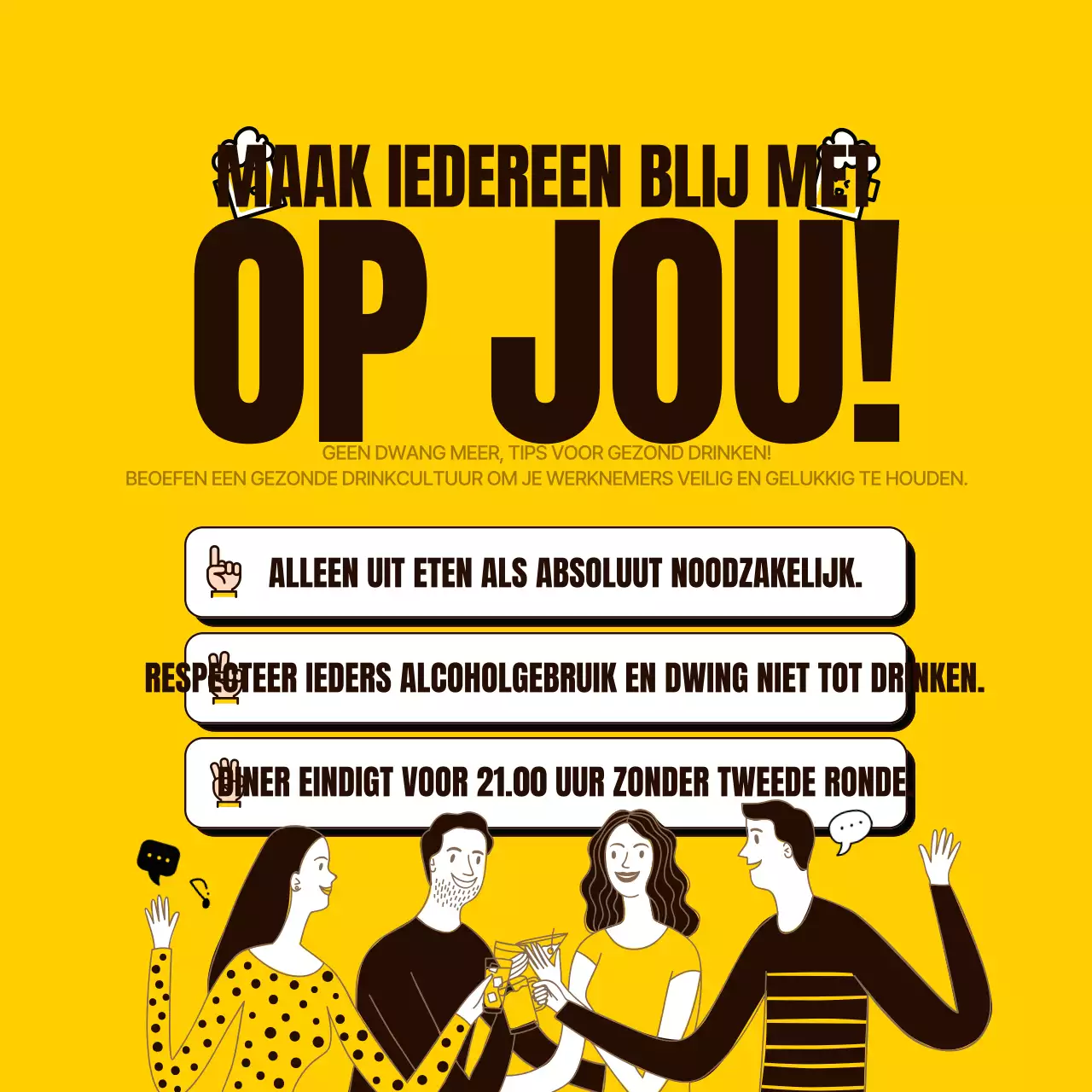 Gele Eenvoudige Diner Gids