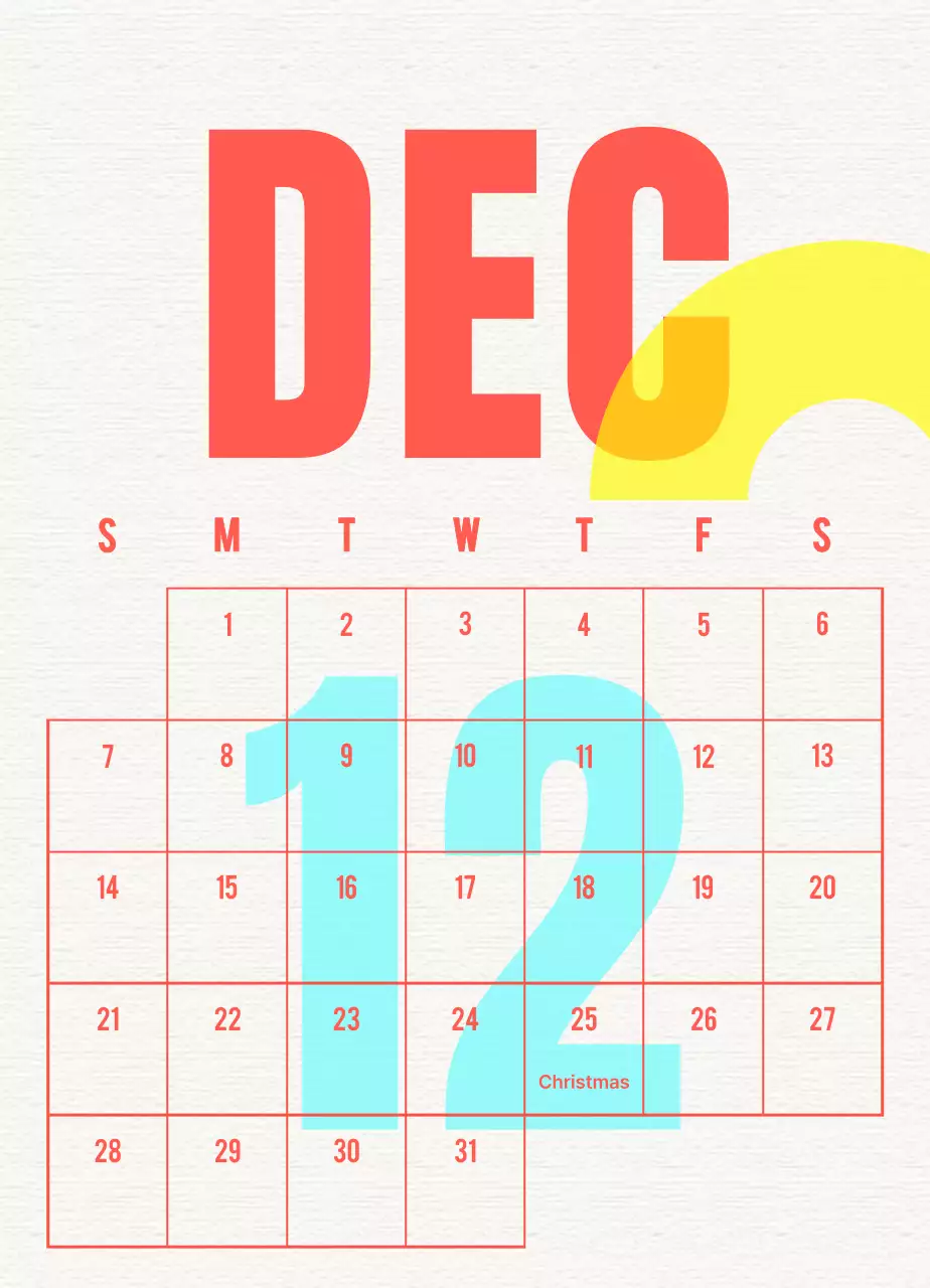 Kalender vintage biru