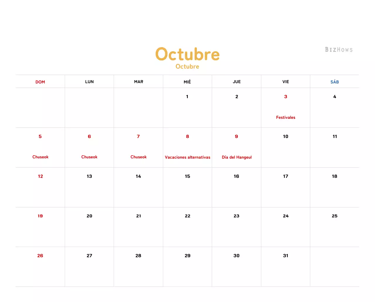 Calendario de Año Nuevo con cálidas ilustraciones