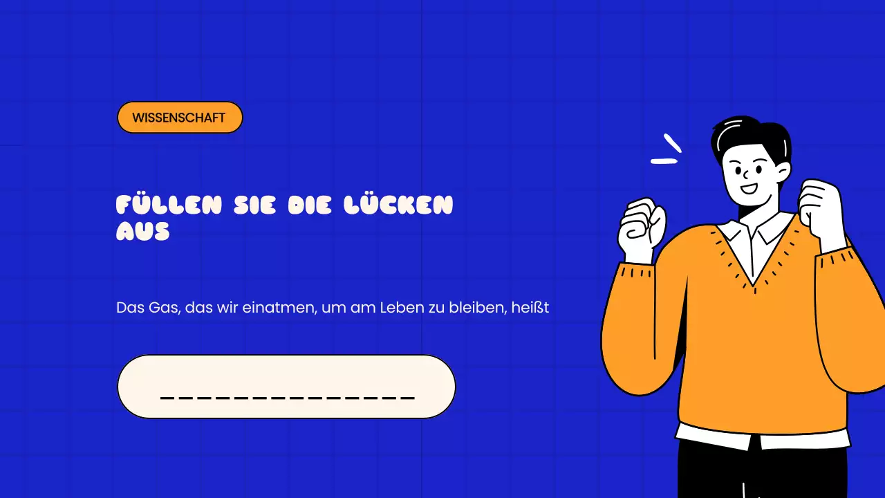 Blue Playful Quiz Time Schulpräsentation