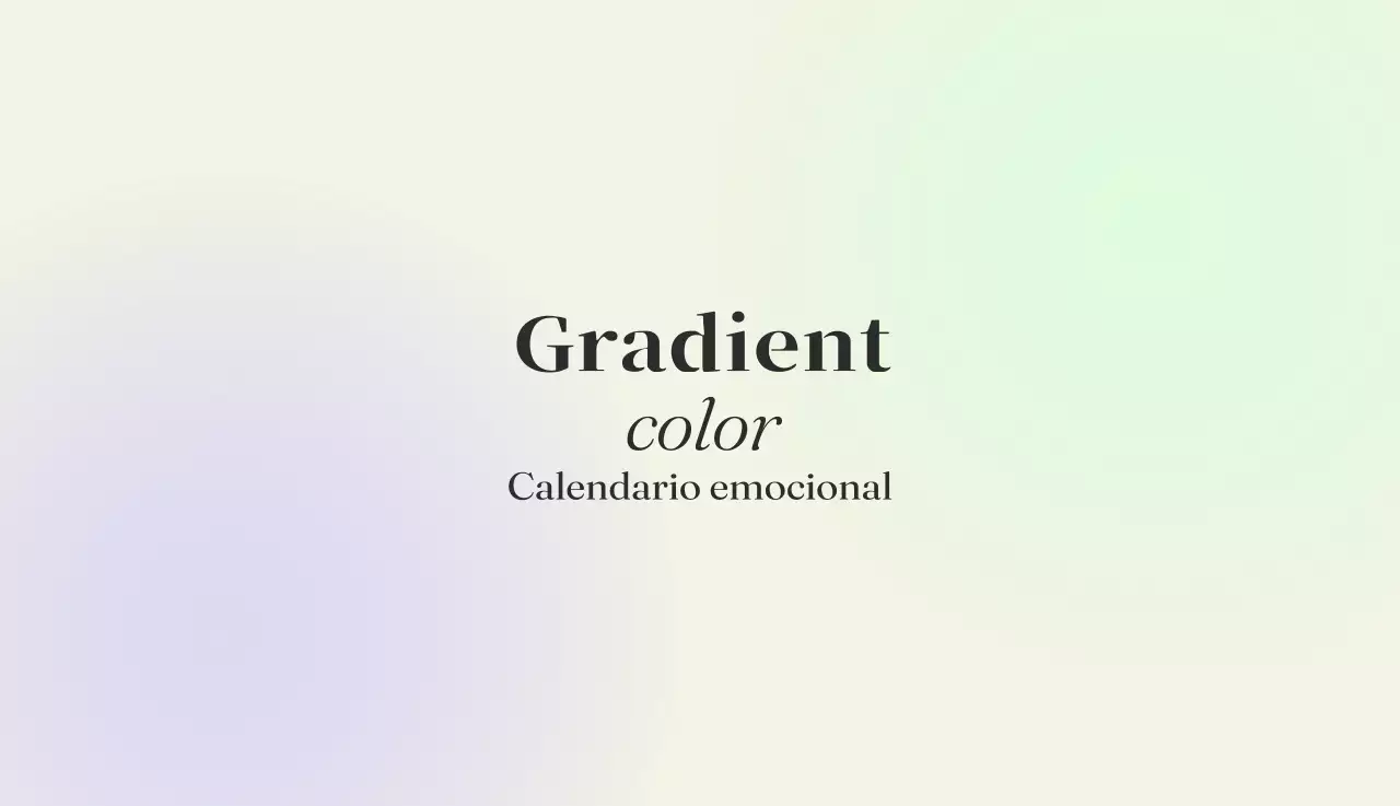 Calendario minimalista degradado