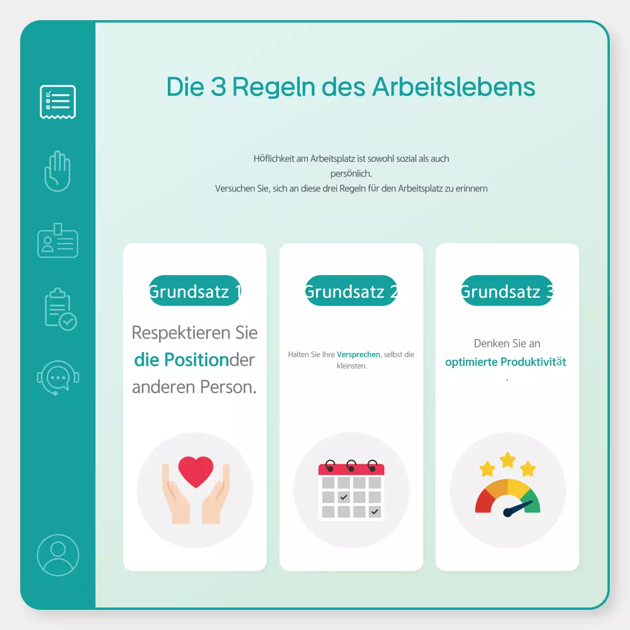Mint Einfaches Knigge-Training am Arbeitsplatz
