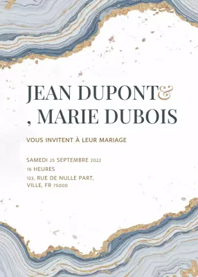 Invitation de mariage beige et élégante