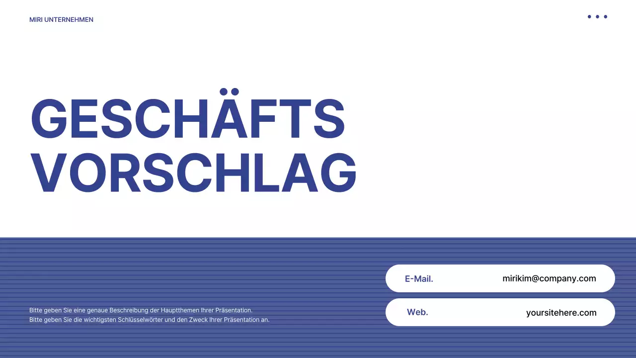 Vorschlag mit einem einfachen blau gestreiften Hintergrund