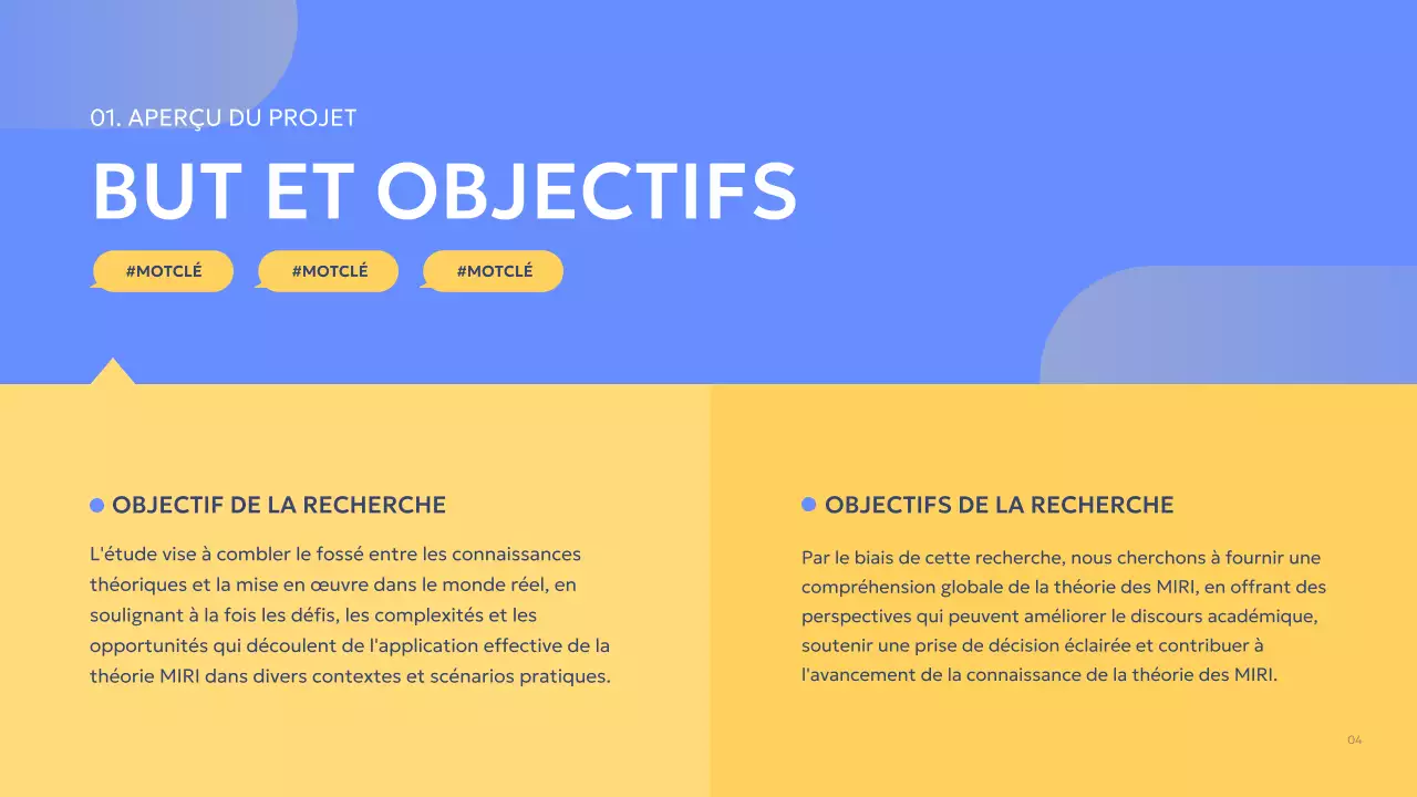 rapport de projet de groupe blue modern