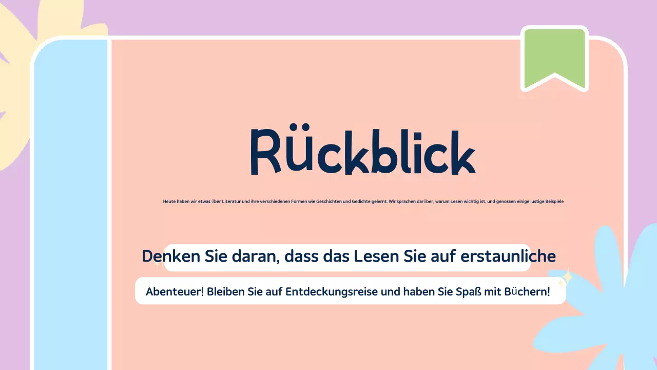 abstrakte bunte Einführung in den Literaturunterricht