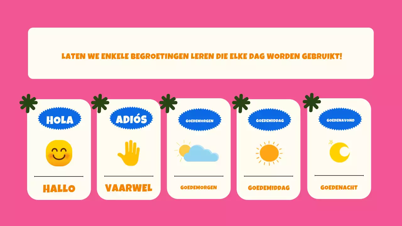 roze blauw kleurrijke taalgids