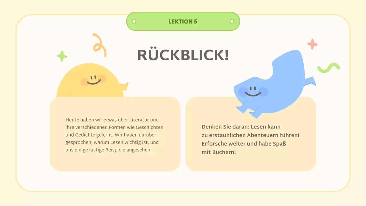 gelbe abstrakte Literaturklasse