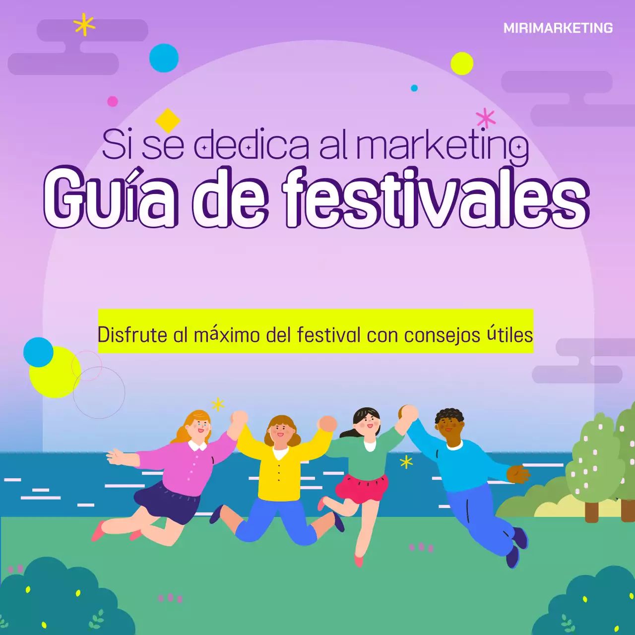 Guía de marketing en malva