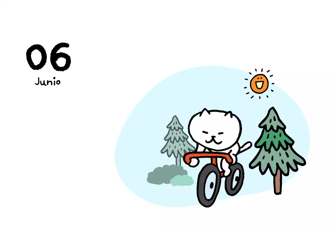 Calendario diario en marfil