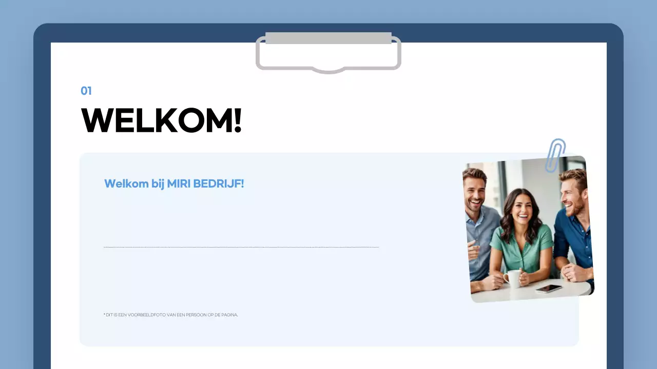 blauw modern inwerkgids