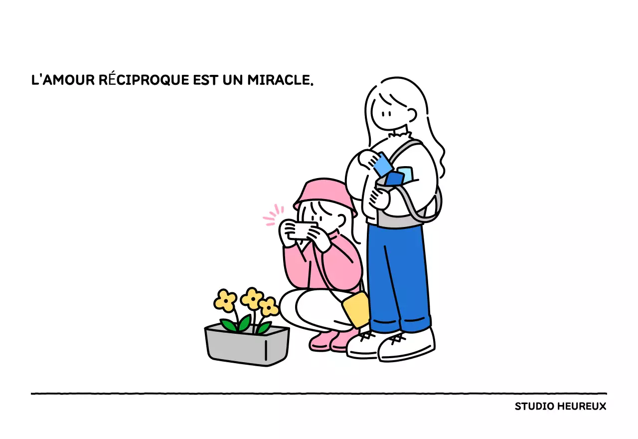 Calendrier illustré avec un joli style de lignes