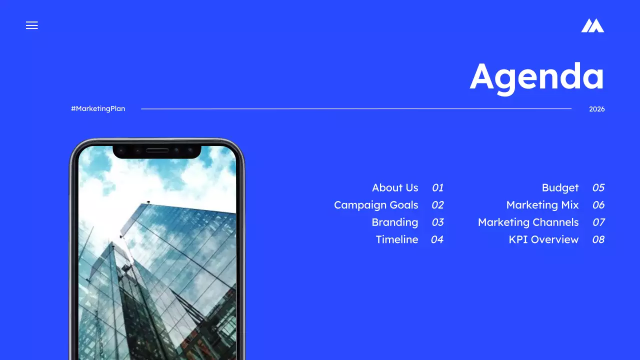 Blue Modern Marketing Plan Document Presentation