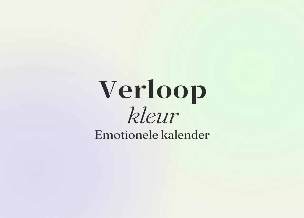 Minimalistische kalender met kleurverloop