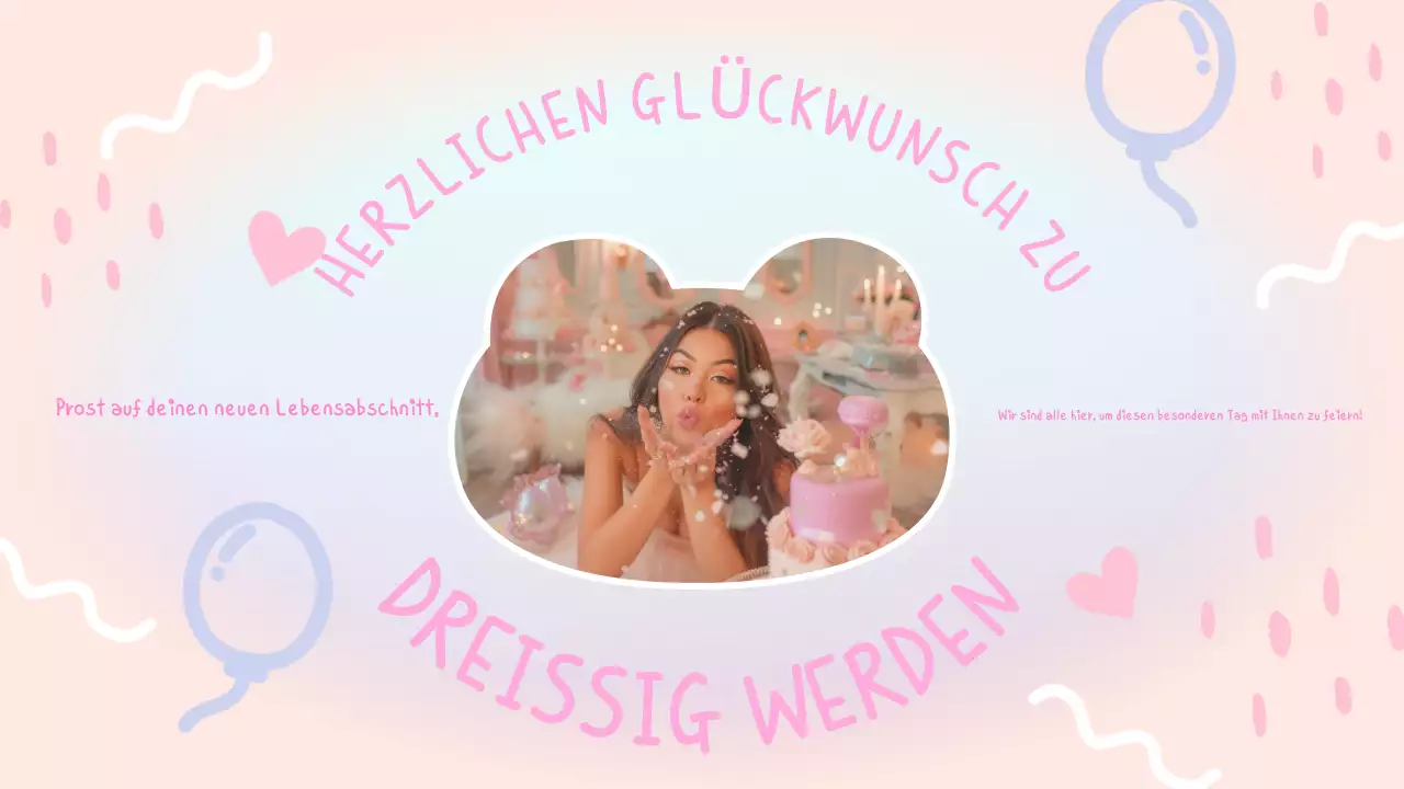 Pastell Niedliche Kritzeleien Geburtstag Präsentation