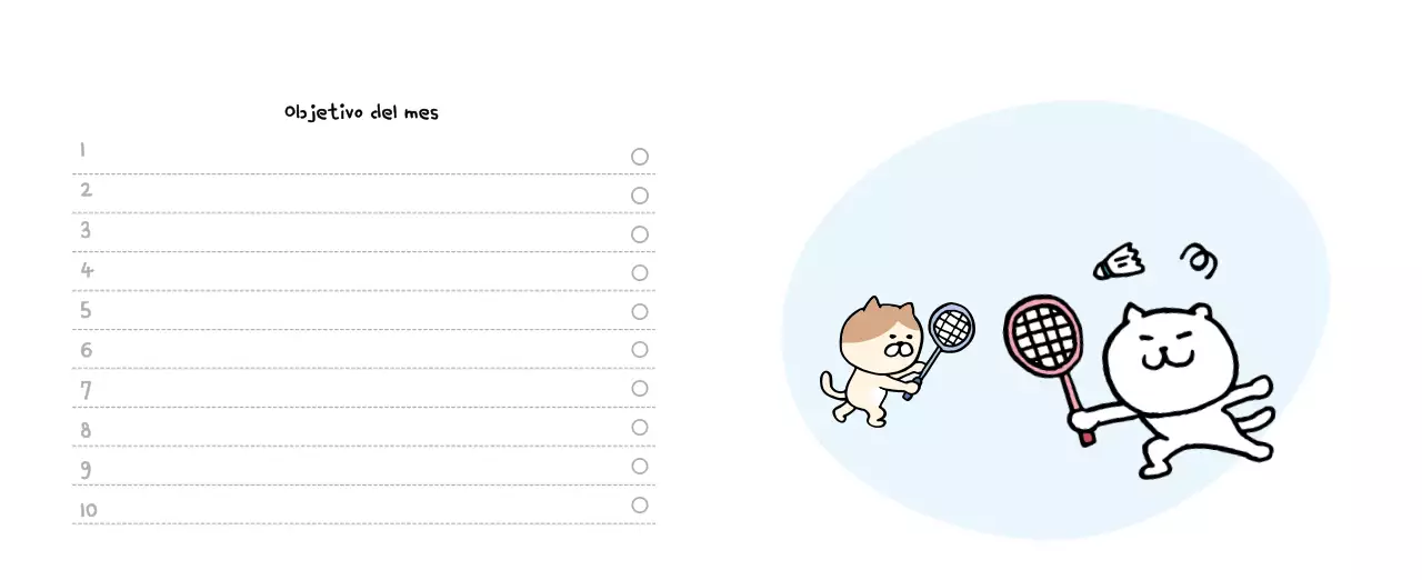 Calendario diario en marfil