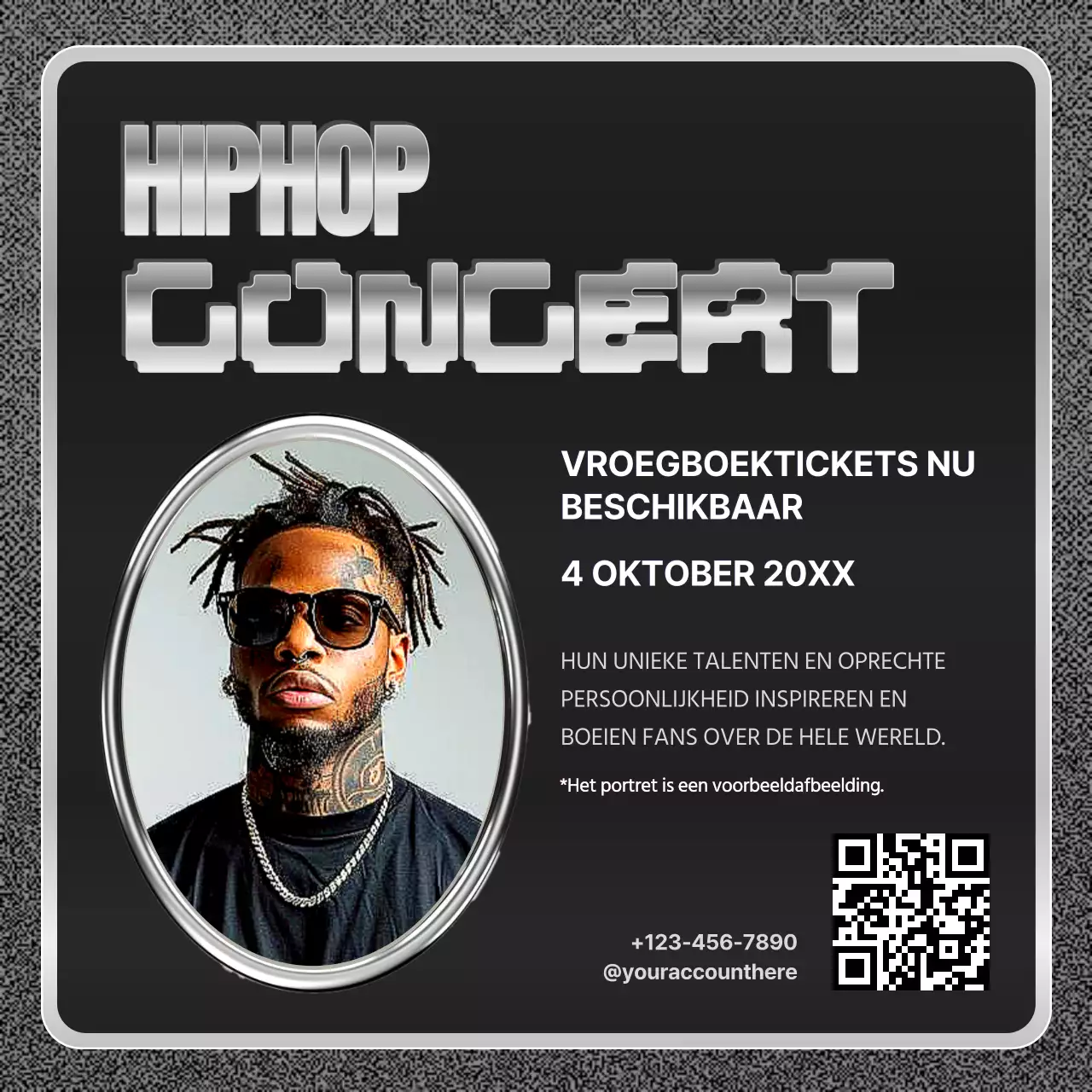 zwarte retro hiphop promotie