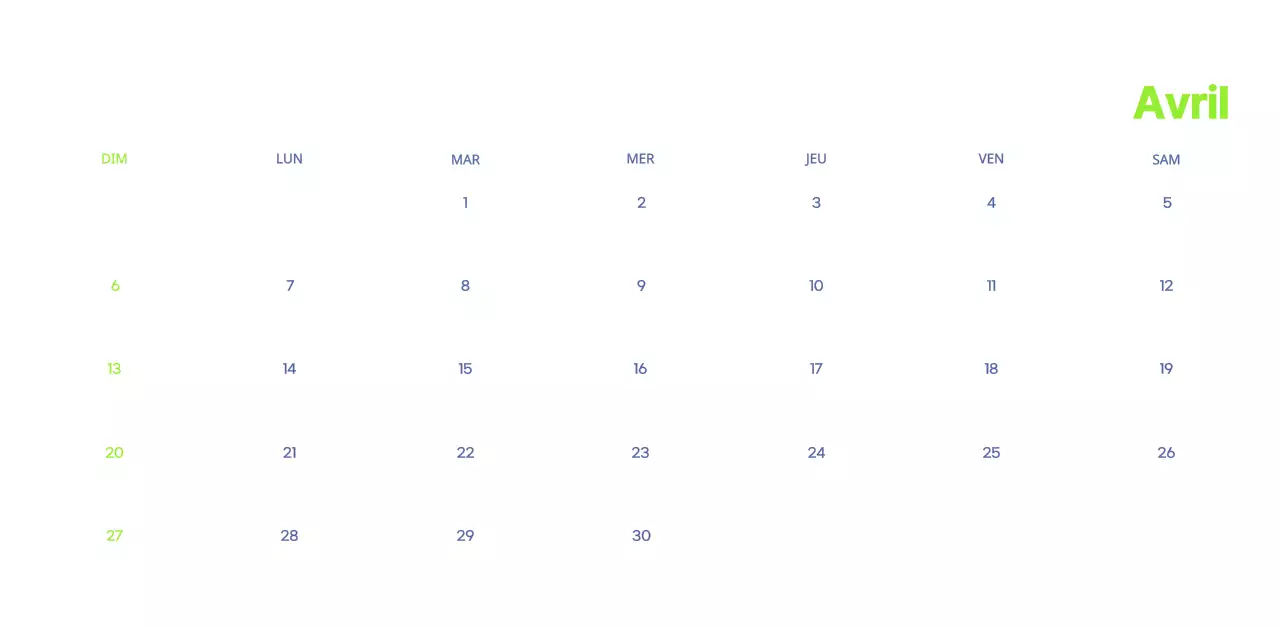 Calendrier d'entreprise avec de jolies illustrations