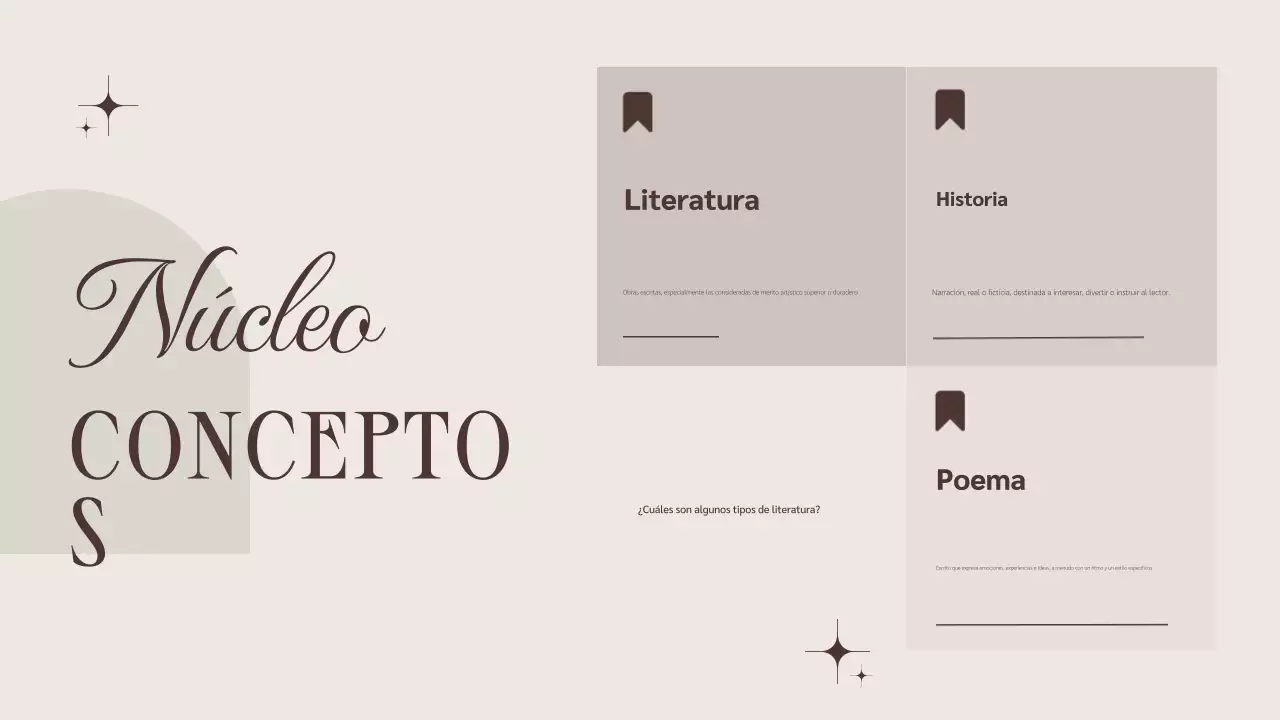 Presentación del Curso de Literatura Minimalista Marrón Beige