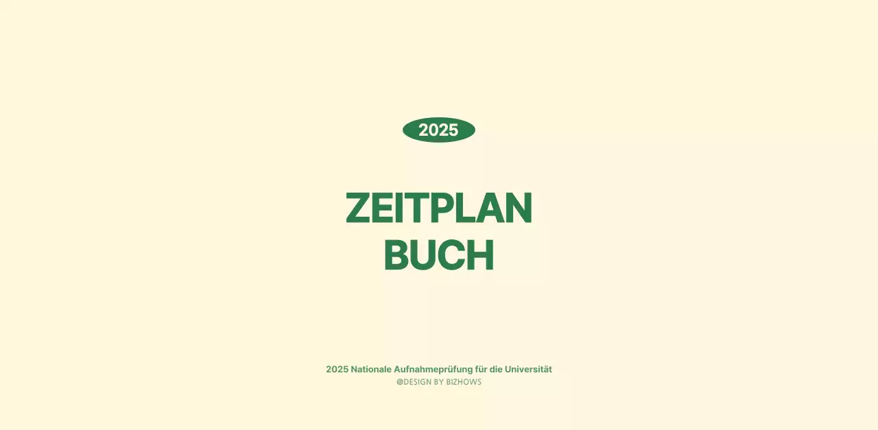 SAT D-Day Notizblock Konzept Wandkalender in grün und hellgelb