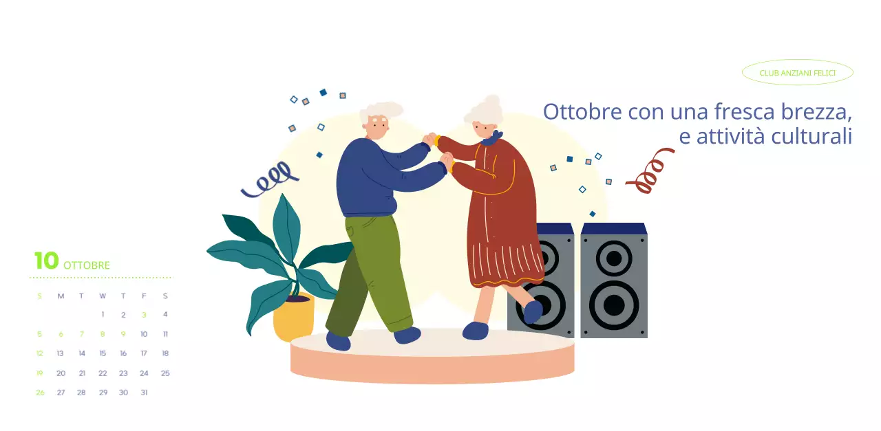 Calendario aziendale con simpatiche illustrazioni