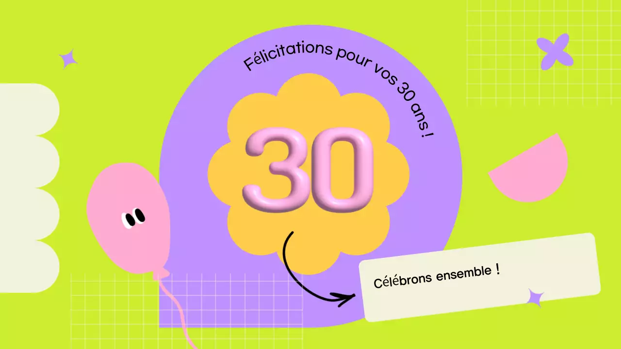 carte d'anniversaire moderne jaune