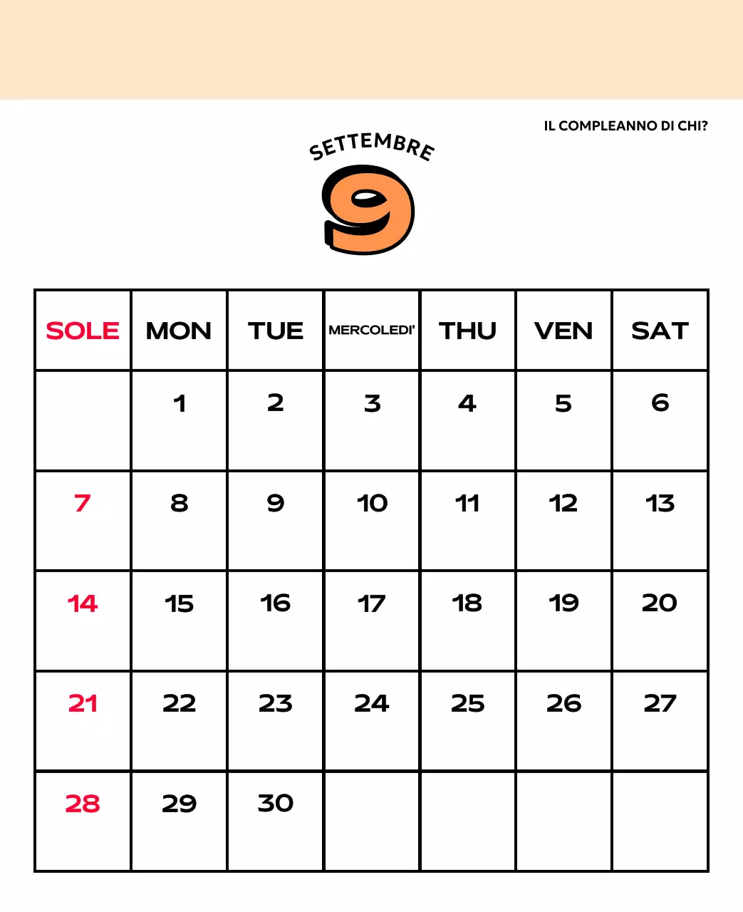 Calendari colorati con una varietà di illustrazioni retrò