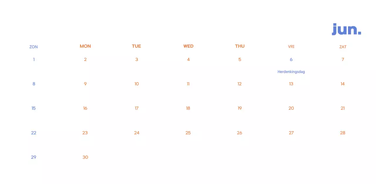 Zakelijke kalender met leuke illustraties