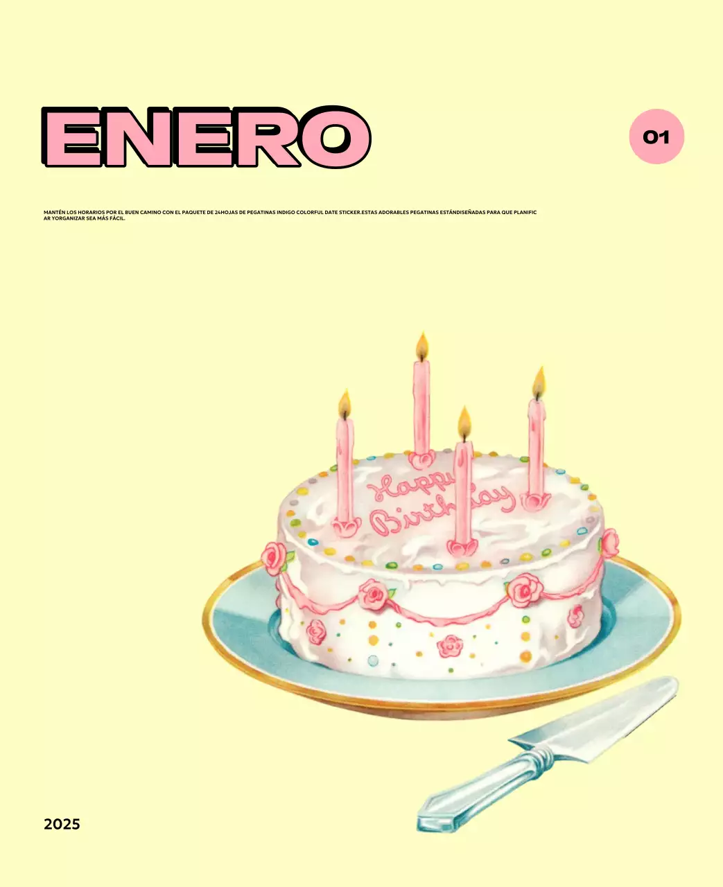 Coloridos calendarios con diversas ilustraciones retro