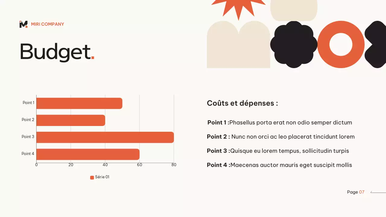 Plan marketing moderne géométrique orange beige