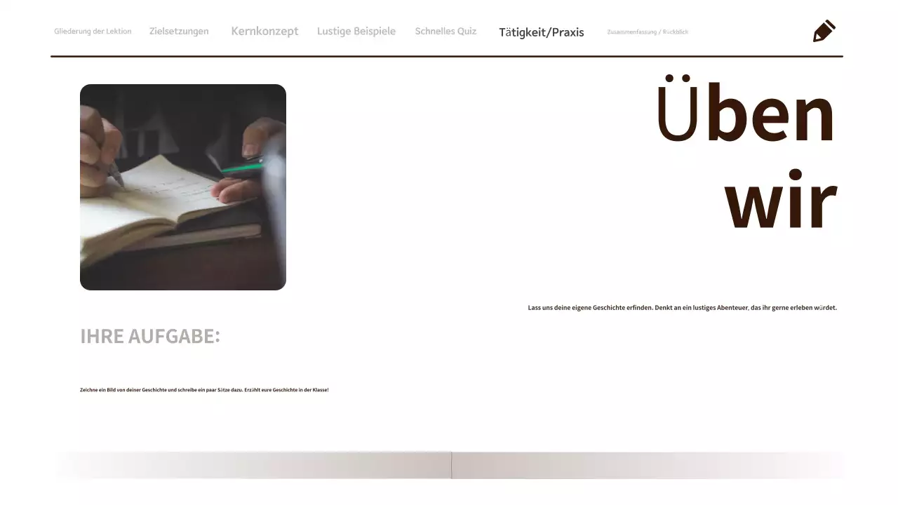 Minimalistisches, sauberes Unterrichtsmaterial für Sprache und Literatur in der 3.