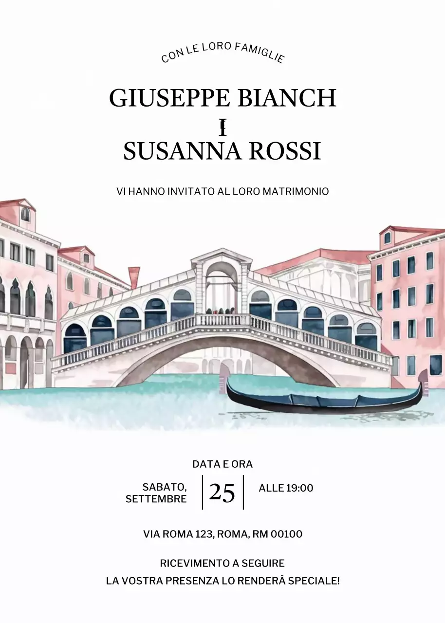 Invito di matrimonio elegante bianco