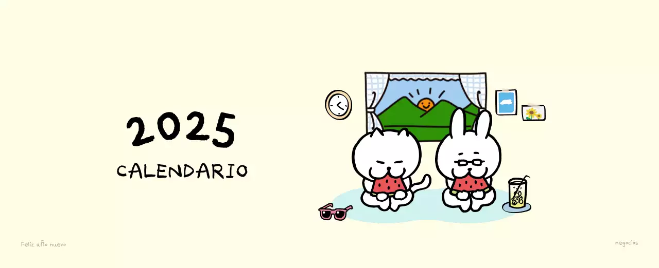 Calendario diario en marfil